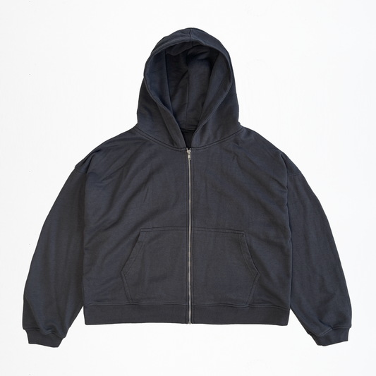 Cotton "Anthracite Gray" Zip Up